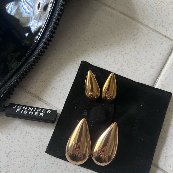 Heaven Mayhem Rain Drop Earrings - Lg & Sm - Gold - Picture 5 of 10